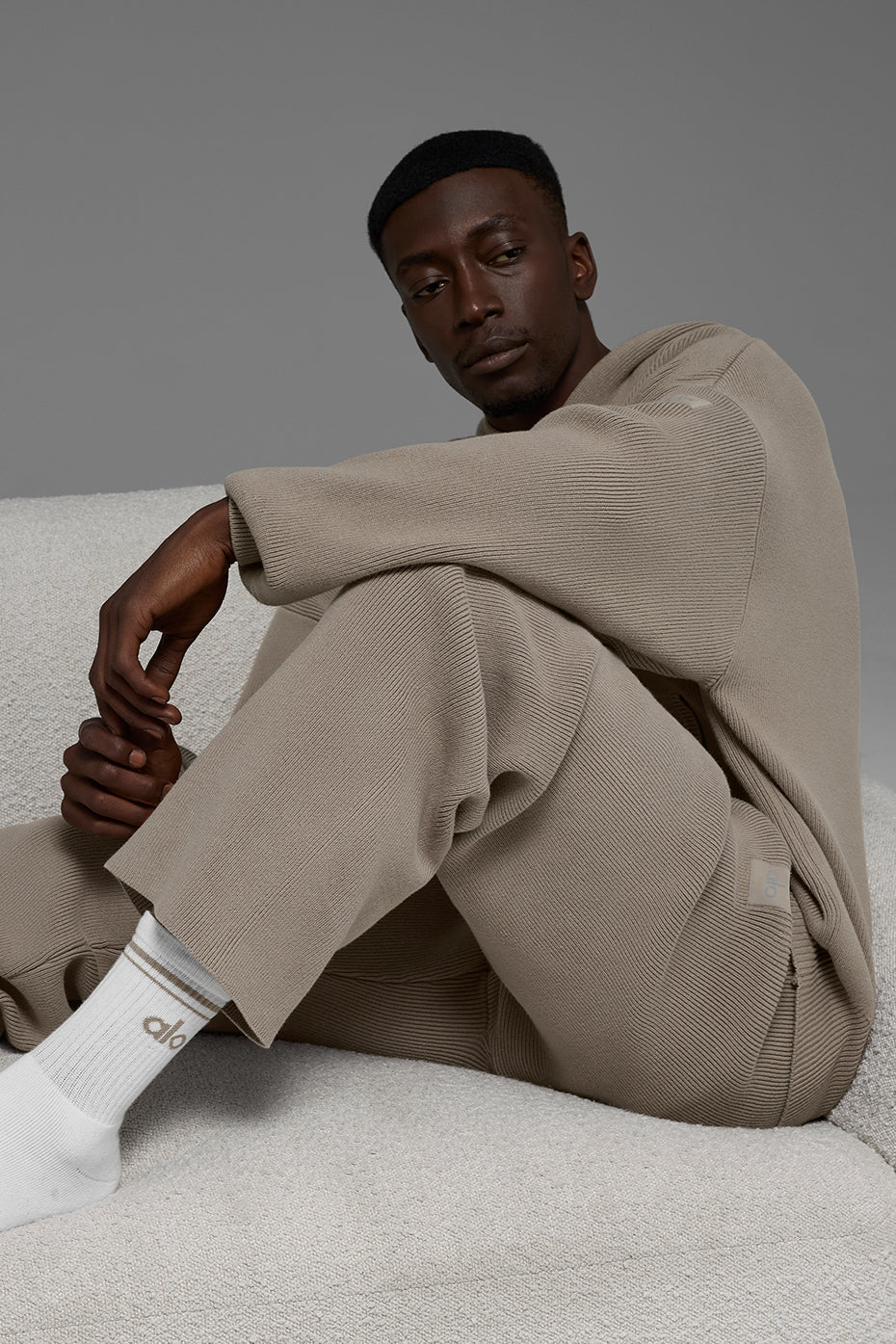 Scholar Straight Leg Sweatpant - Light Cocoa