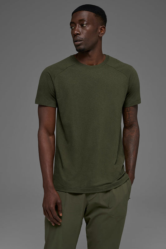Triumph Raglan Tee - Green Olive