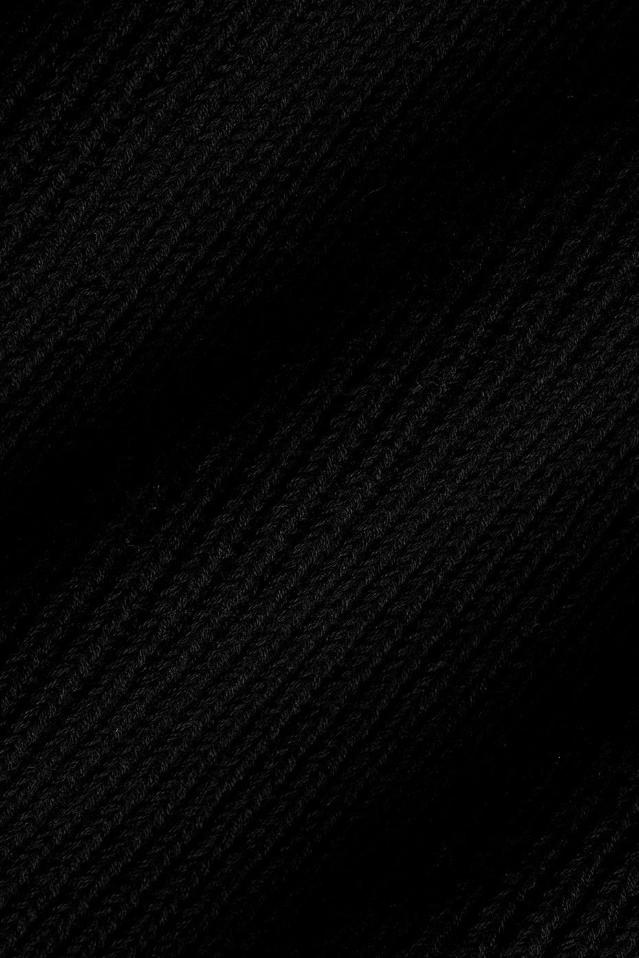 Domain Rib Knit Crew Sweater - Black