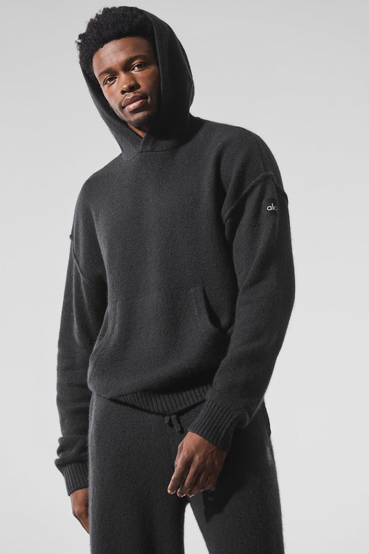 Wool Cashmere New Class Hoodie - Black