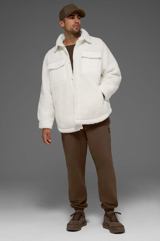 Sherpa Edge Shacket - Ivory